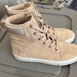 Timberland Beige Lace-Up Boots